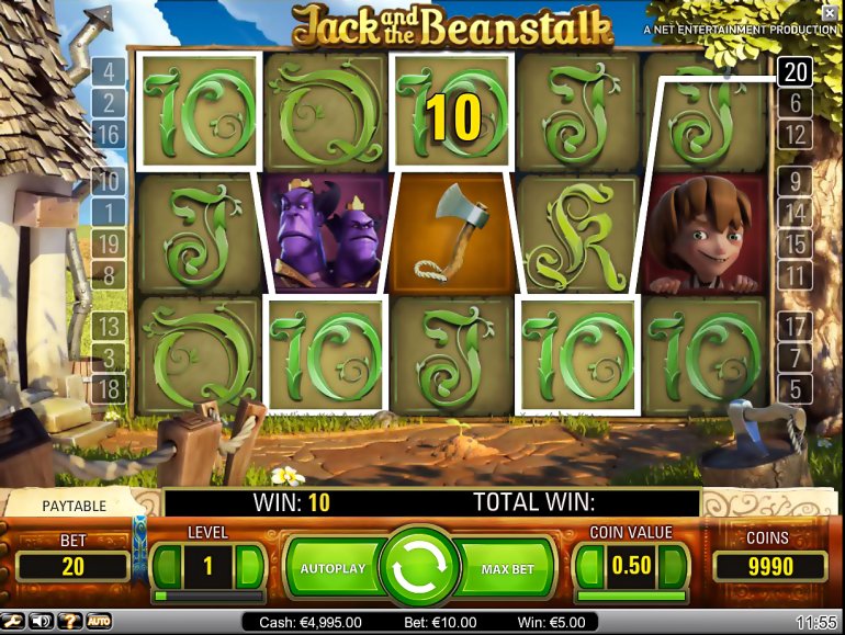 Slot machine Jack and the Beanstalk  «Jack and the bean tree»