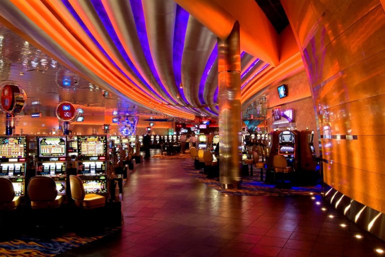 Slot room at Motor City Casino