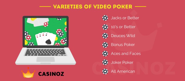 video poker types Types of video poker in casino