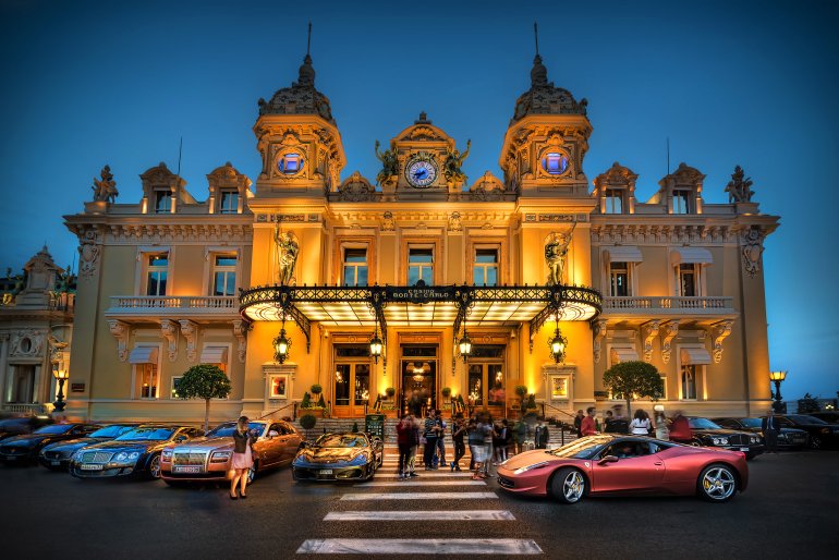 Monte Carlo Evening Casino in Monaco