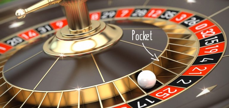 pockets for the ball on roulette