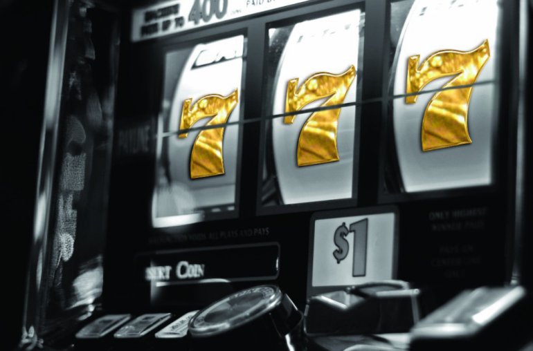 three sevens on the slot machine
