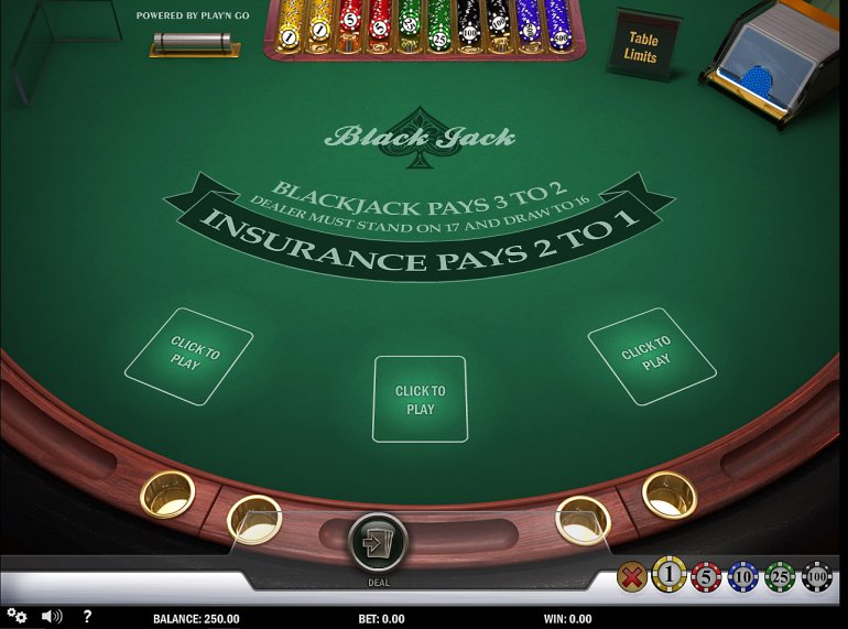 Blackjack for several hands
