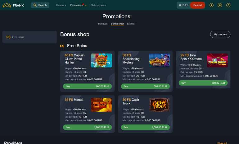 100% Welcome Bonus of up to 500 euros at Frank Casino
