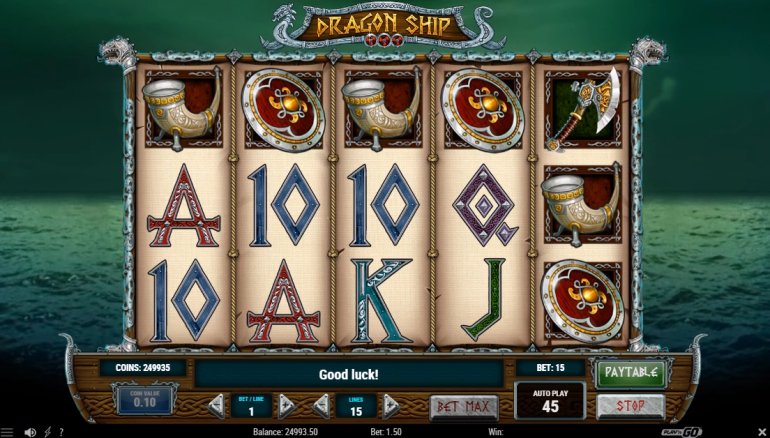 The slot machine Dragon Ship