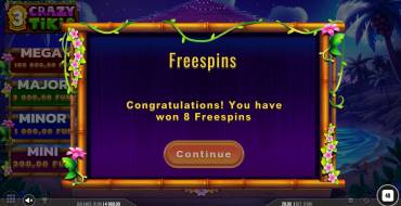 3 Crazy Tikis: Free spins and/or respins