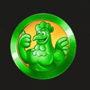 3 Plucky Hens: Green coin
