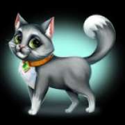 Gray cat symbol in Posh Cats slot
