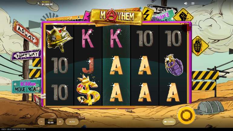 Slot's design in Mayhem Mayhem