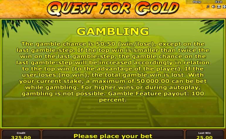 in Quest for Gold Quest for Gold