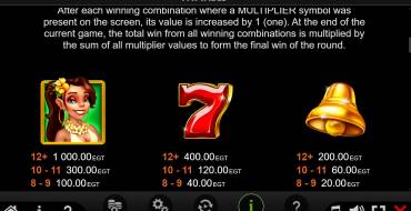 5x6 Fruity Shots: Payout table