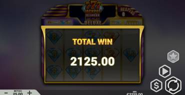 777 Jackpot Diamond Hold and Win Deluxe: Winnings
