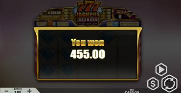 777 Jackpot Diamond Hold and Win: Winnings