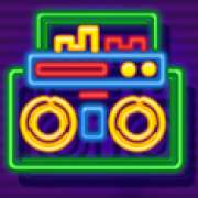 Boombox symbol in 80s Spins slot