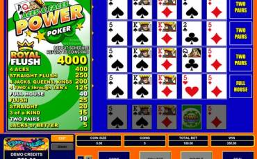 Aces and Faces Power Poker online