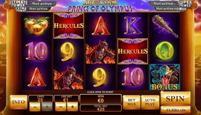 Play Age of the Gods: Prince of Olympus slot