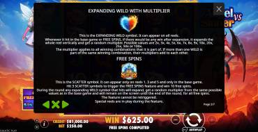 Angel vs Sinner: Payout table