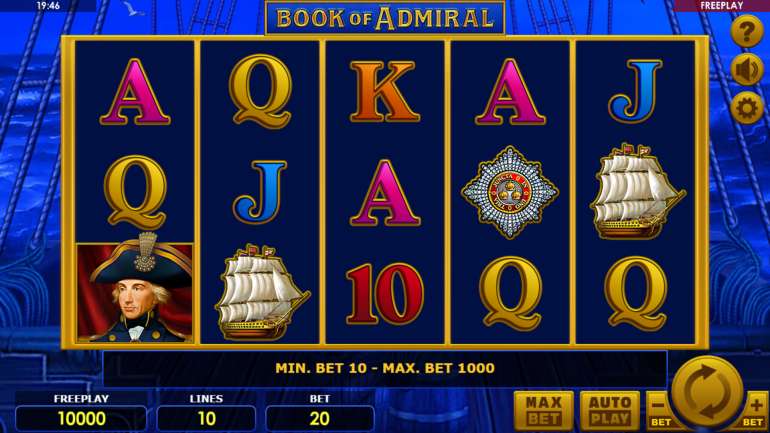 Slot's design in Book of Admiral Book of Admiral