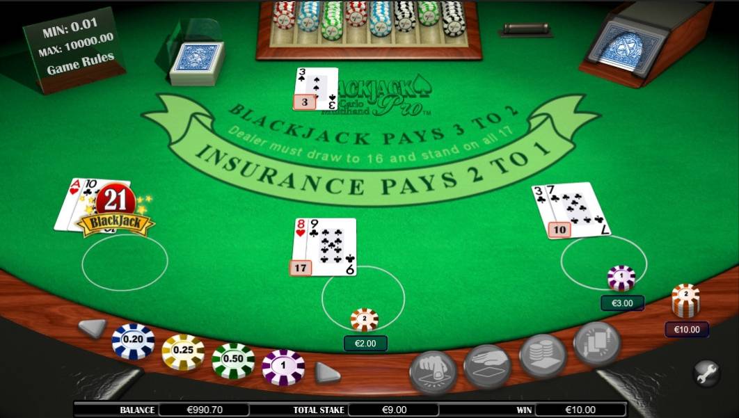 Blackjack Pro Monte Carlo online