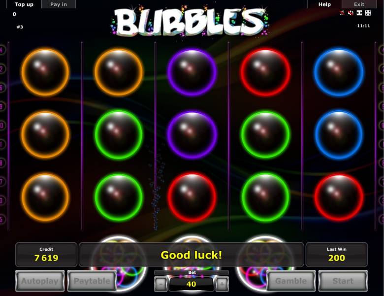 Bubbles slot