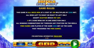 Buffalo Lightning: Rules