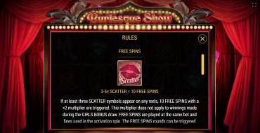 Burlesque Show: Free spins and/or respins