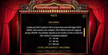 Burlesque Show: Bonus games