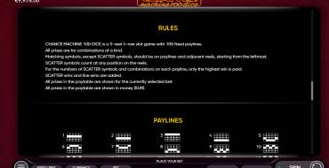 Chance Machine 100 Dice: Rules