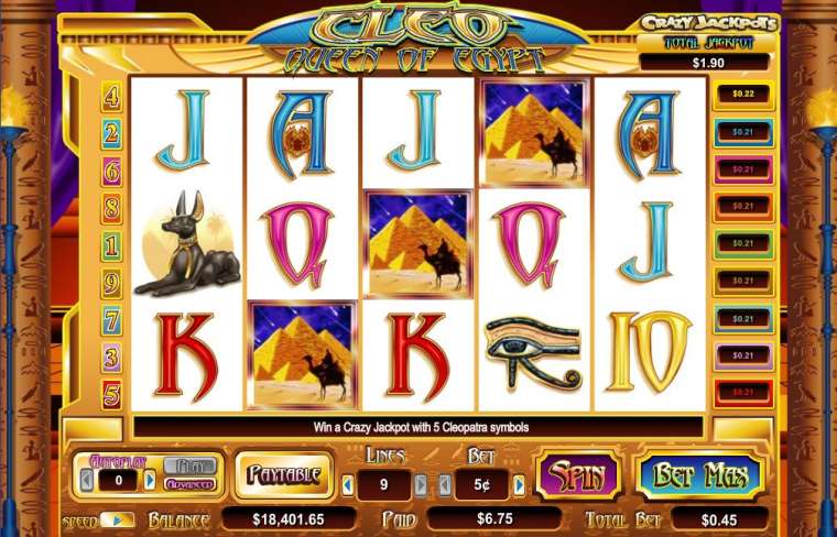 Play Cleo Queen of Egypt slot