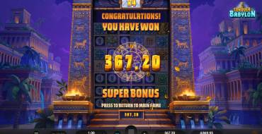 Conquer Babylon: Winnings