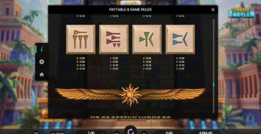Conquer Babylon: Payout table 2
