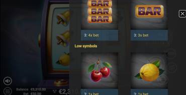 Cosmic Jokers: Payout table