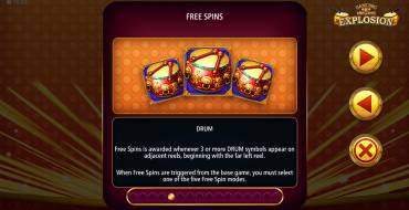 Dancing Drums Explosion: Free spins and/or respins