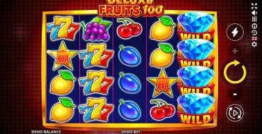 Deluxe Fruits 100: Special symbols