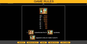 Double Da Vinci Diamonds: Payout table