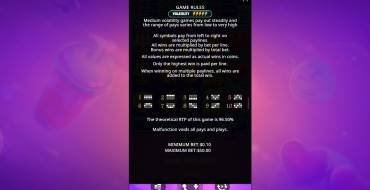 Emotiwins: Payout table