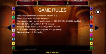 Eye of Horus Megaways Jackpot King: Rules