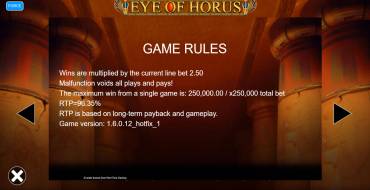 Eye of Horus Power 4 Slots: Rules