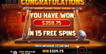 Eye of Spartacus: Winnings