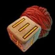 A cube against a ball of thread symbol in Minotauros Dice slot