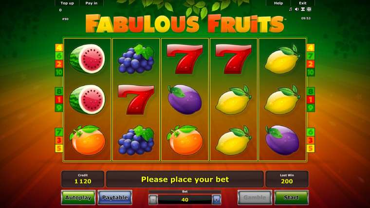 Play Fabulous Fruits slot