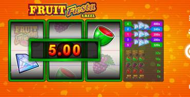 Fruit Fiesta 3 Reel - Progressive: Winnings