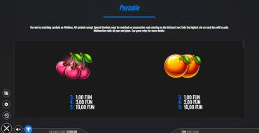 Fruit Lightning: Payout table