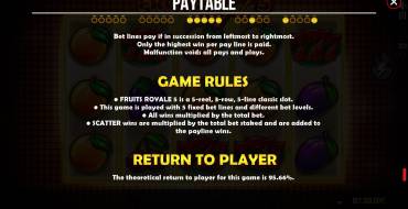 Fruits Royale 5: Rules