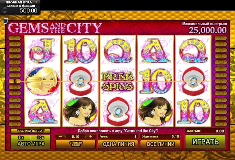 Play Gems and the City slot
