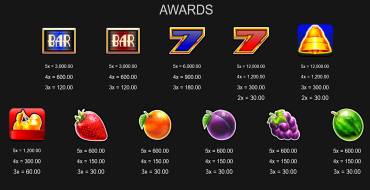 Golden Winner: Payout table