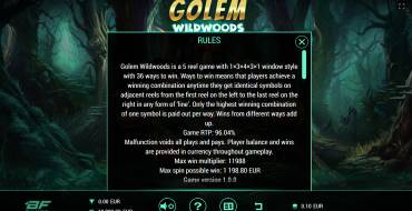 Golem Wildwoods: Rules