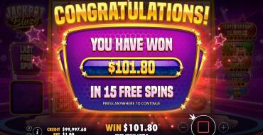 Jackpot Blaze: Winnings
