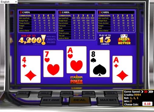 Jacks or Better Pyramid Poker online