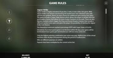Jaguar Strike: Rules